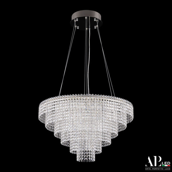 Люстра светодиодная хрустальная SH13.60.C.Ni.4000 Arte Perfetto Luce