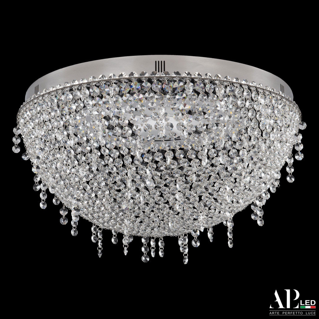 sh501.2.50.d.led-dim.ni_ Люстра светодиодная хрустальная с пультом SH501.2.50.D.LED-DIM.Ni Arte Perfetto Luce — изображение 1