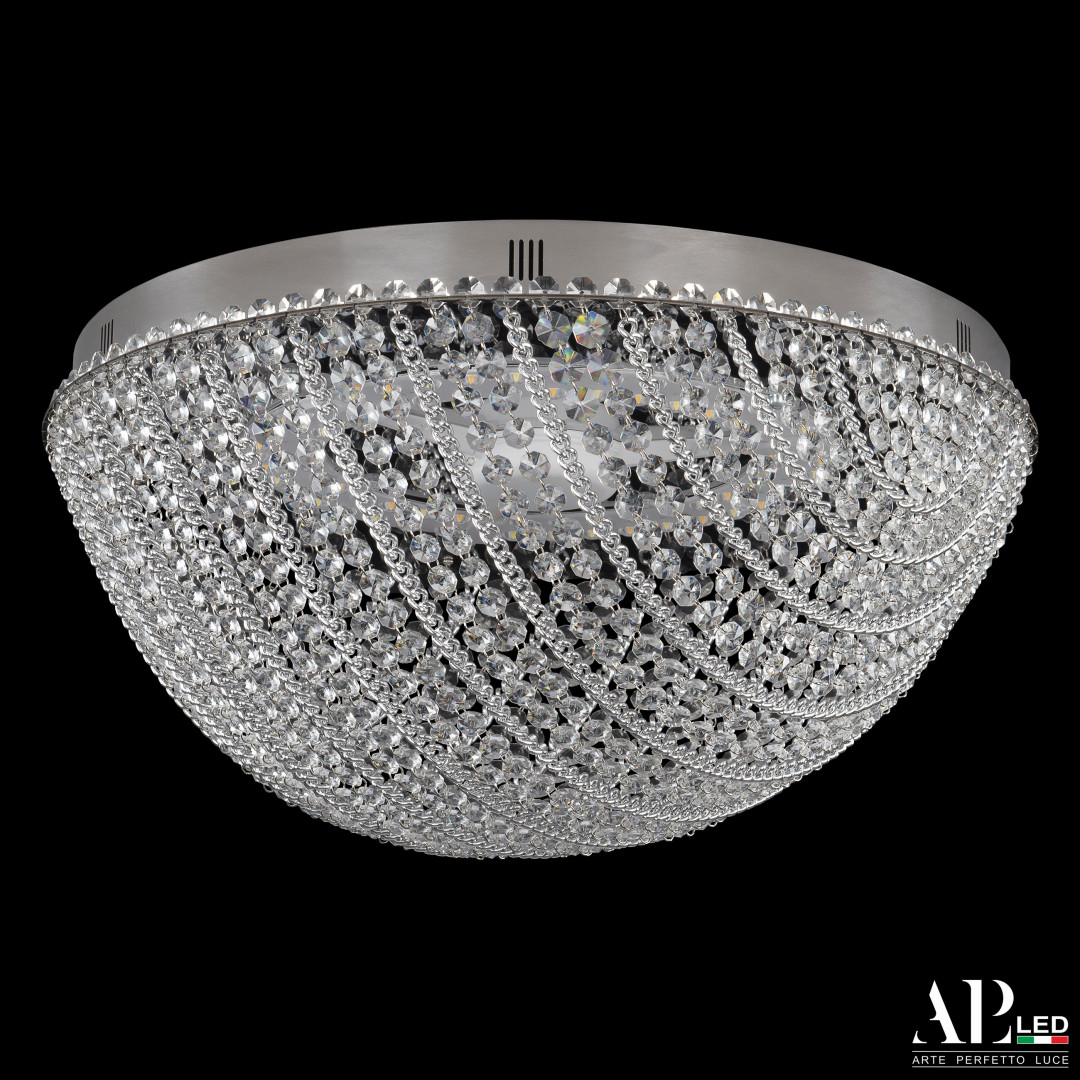 sh501.2.50.m.led-dim.ni_ Люстра светодиодная хрустальная с пультом SH501.2.50.M.LED-DIM.Ni Arte Perfetto Luce — изображение 1