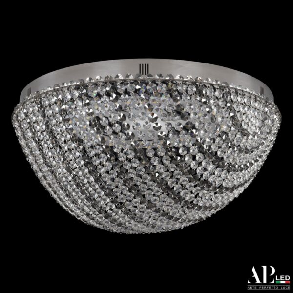 Люстра светодиодная хрустальная с пультом SH501.2.50.R.LED-DIM.Ni.Clear.731 Arte Perfetto Luce