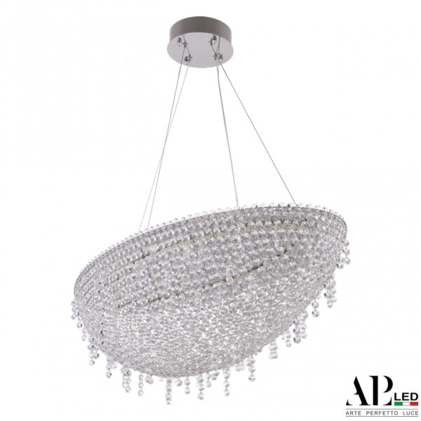 Люстра светодиодная хрустальная SH508.0.80.B.Ni.4000 Arte Perfetto Luce