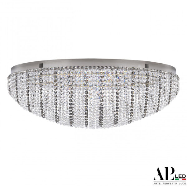 Люстра светодиодная хрустальная SH508.2.80.R.Ni.4000.Clear.731 Arte Perfetto Luce