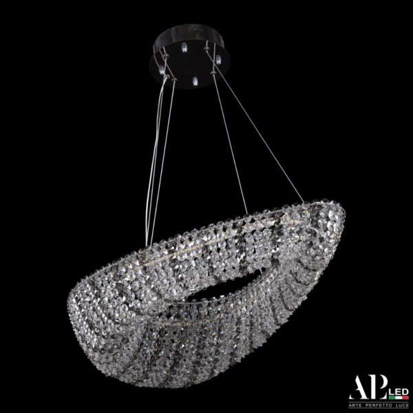 Люстра светодиодная хрустальная SH509.0.70.R.Ni.4000.Clear.731 Arte Perfetto Luce