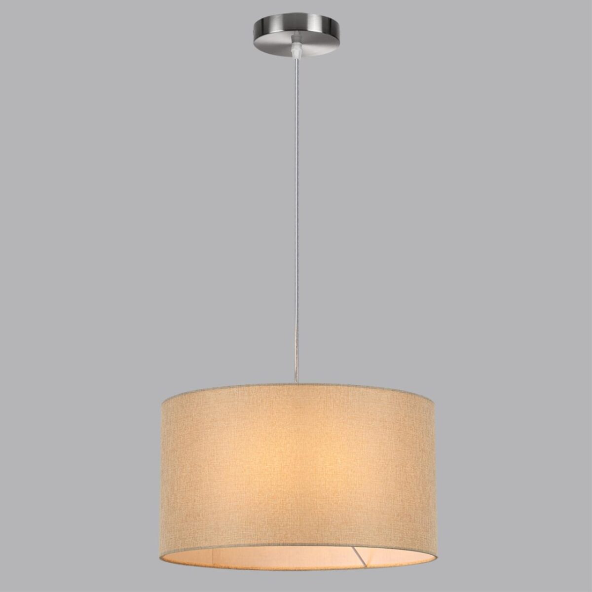 8250/2 MODERNI LN26 527  никель/бежевый, металл/текстиль Подвес Е27 2*60W 220V NIKKI — изображение 3