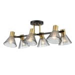 8044/6C MODERNI LN26 220 черный, латунь/дымчатый металл/стекло Люстра потолочная Е14 6*40W 220V ANRIYA — изображение 2