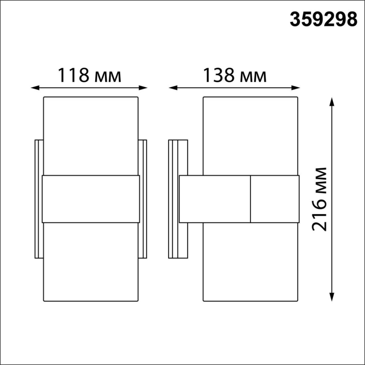 359298 STREET NT24 774 черный Светильник ландшафтный настенный IP65 LED 16W 4000K 175-265V OPAL — изображение 3
