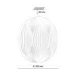 7686/ELN PALE SN 204 Светильник пластик/белый LED 76Вт 3000/4000/6000К D480 IP43 CCT HIMAR — изображение 2