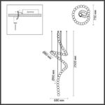 5008/132L L-VISION ODL23 579 золотой/прозрачный/металл/акрил Люстра LED 132W 4000K 6600Лм CRYSTAL — изображение 3