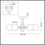 6525/5C MODERNI LN26 358 хром Люстра потолочная E14 5*40W 220V SUNDAY — изображение 3