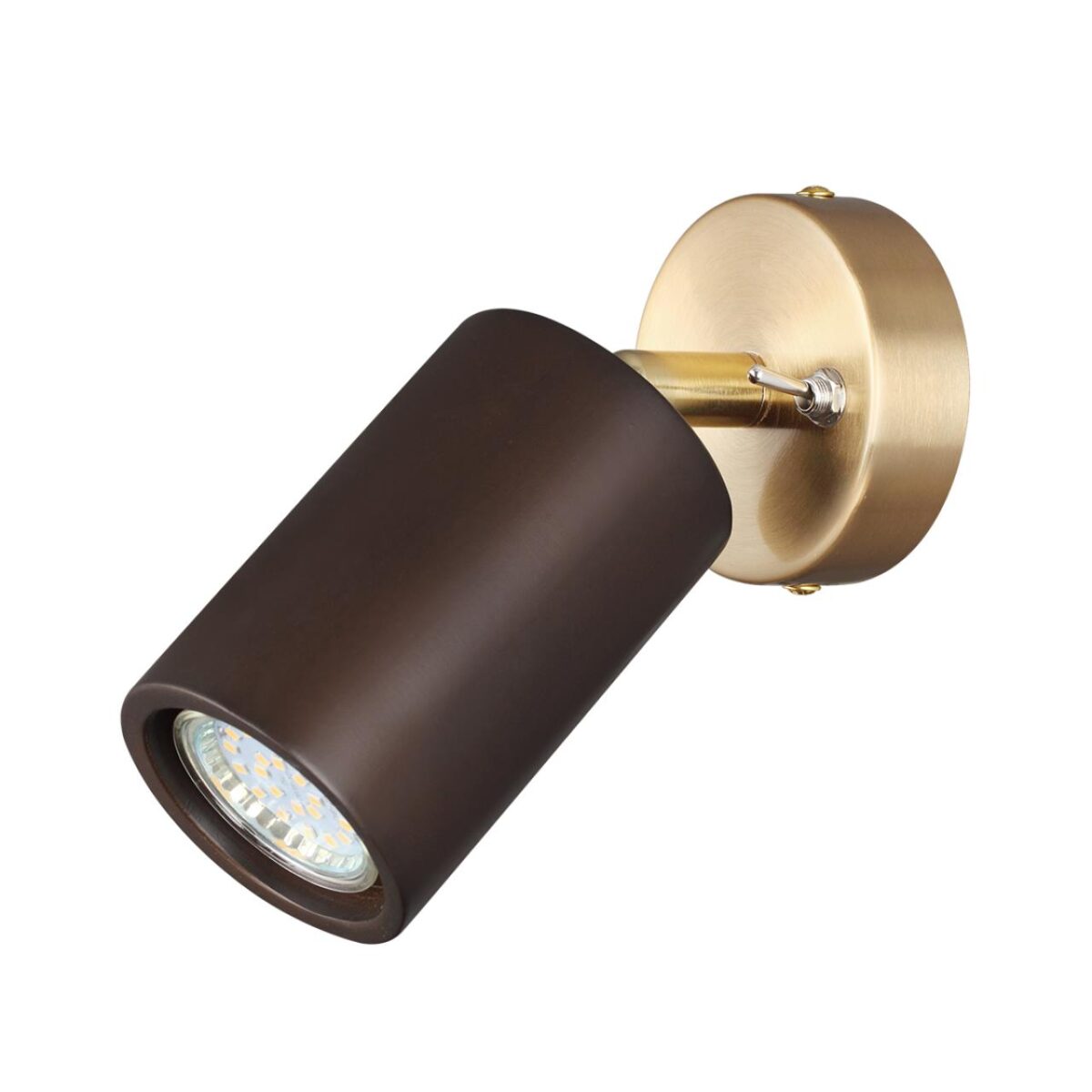 07a6ecffdc038f7b6ac1cb23bd50705c 7062/1W MINIMA ODL25 217 Настенный светильник темное дерево/металл с выкл. IP20 GU10 LED 7W 220V CAUCHO — изображение 1