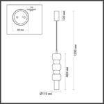 6505/1 SUSPENTIONI LN26 385 хром, розовый, белый Подвес GU10 50W 220V VERONA — изображение 2