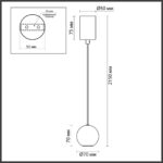 4359/5L MIDCENT ODL26 169 Подвесной светильник мрамор/металл IP20 LED 5W 3000K 220V DEX