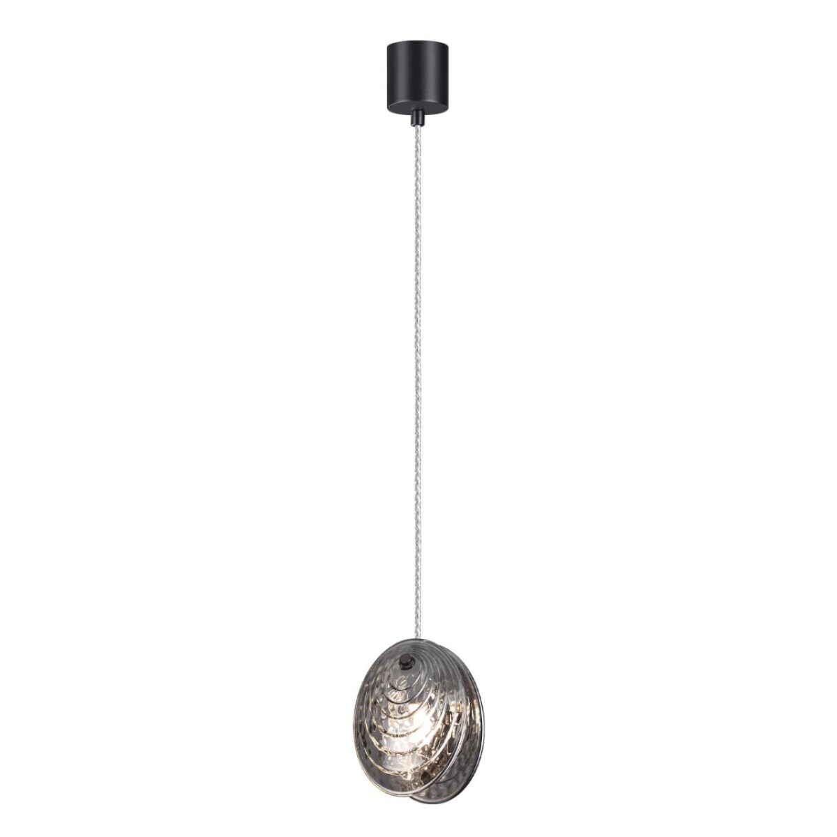 5038/1A MODERN ODL24 367 черный/дымчатый/металл/стекло Подвес G9 1*40W MUSSELS — изображение 3