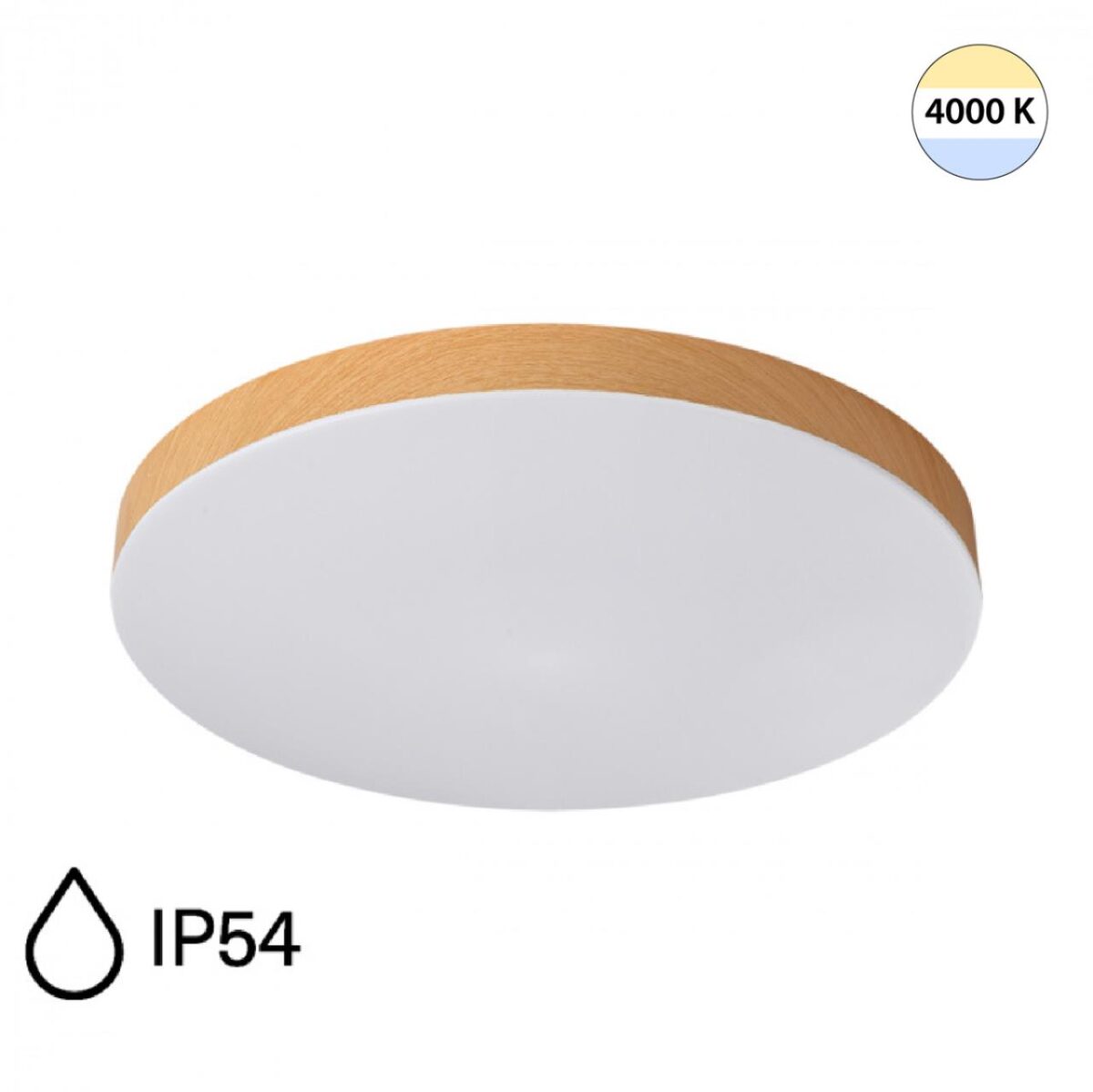 7761/24L MITRA LED SN 545 Светильник пластик/белый/под дерево LED 24Вт 4000K D300 IP54 GAMMA — изображение 1