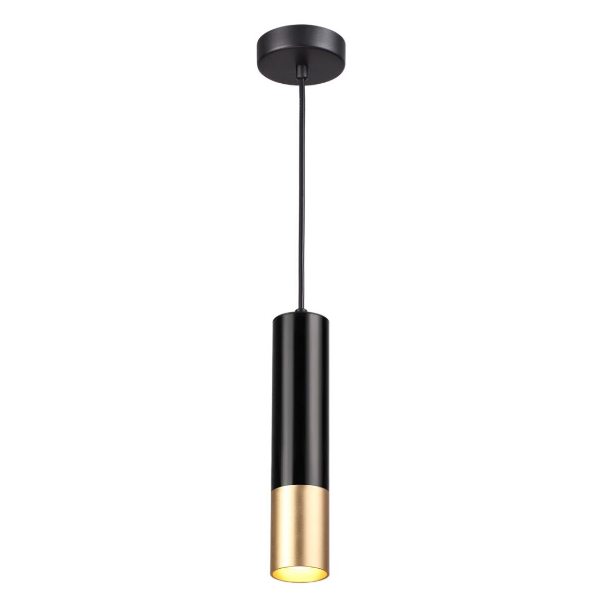 3876/1L HIGHTECH ODL19 399 черный с золотом Подвесной светильник GU10 1*50W 220V KIKO — изображение 2
