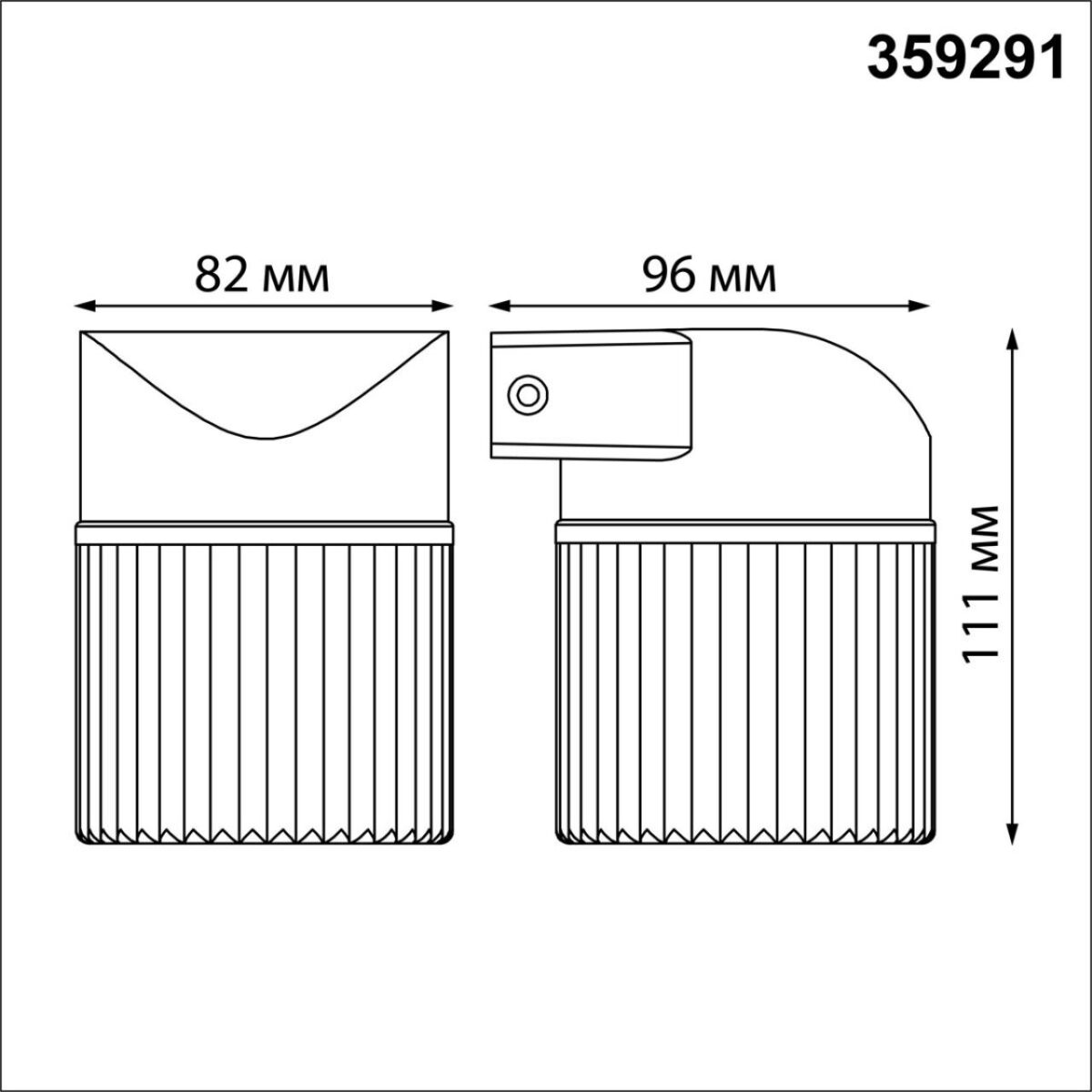 359291 STREET NT24 720 черный Светильник ландшафтный настенный IP65 LED 7W 4000K 175-265V ESTIMA — изображение 3