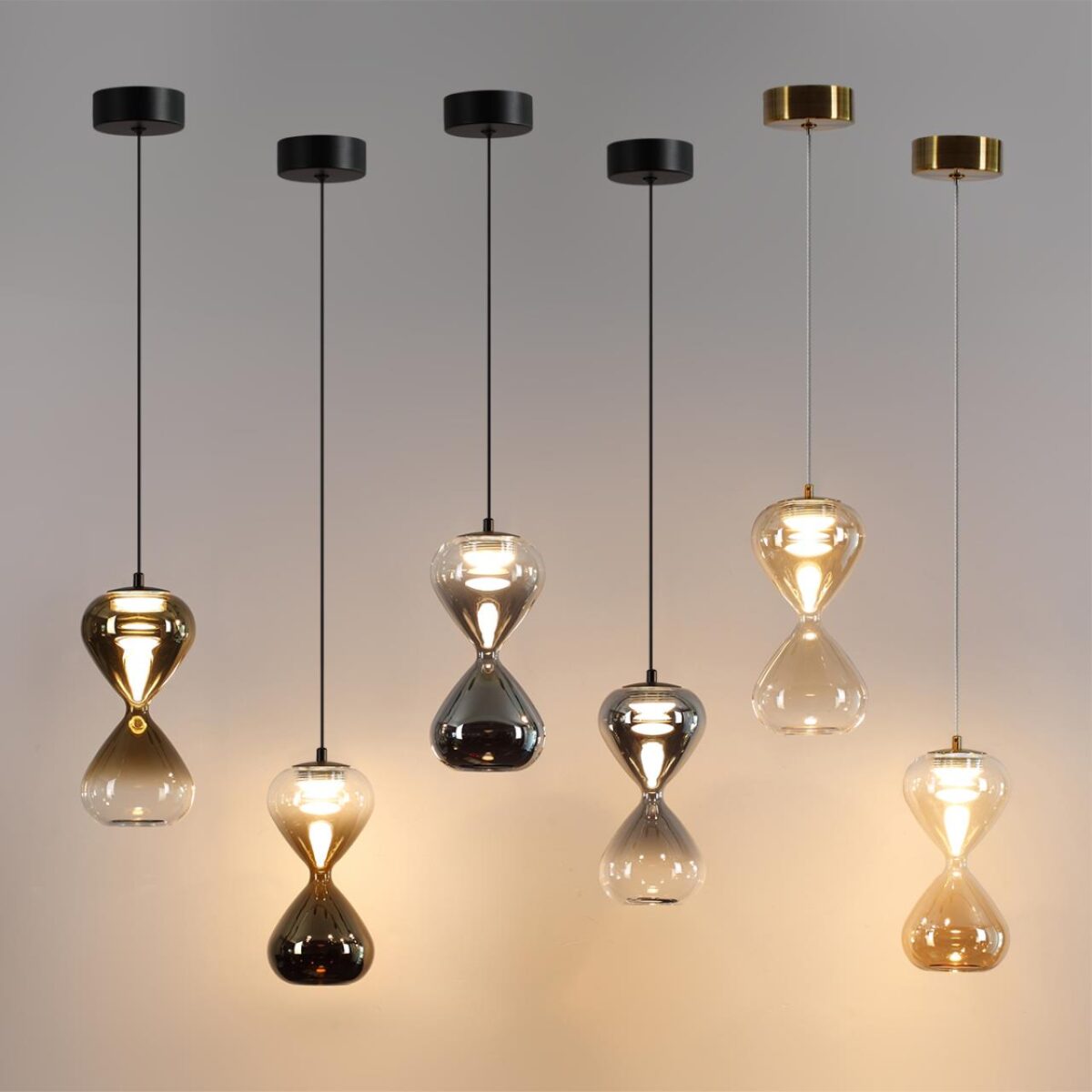 5092/4L PENDANT ODL25 357 черный/прозрачн/дымчатый градиент/металл/стекло Подвес LED 4W 4000K 388Лм GLESSI — изображение 2