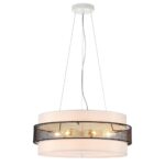 8002/6C MODERNI LN25 000 белый, черный металл/металл, текстиль Потолочный светильник Е27 6*60W 220V ANIMAISA — изображение 3
