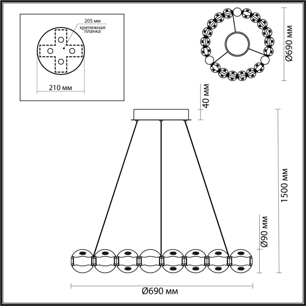1e011cb6aaf828e47b5c05a5c2056565 5008/60L L-VISION ODL24 571 золотой/металл/акрил Люстра LED 60W 4000K 5058лм CRYSTAL — изображение 1