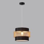 8003/1A MODERNI LN26 312 черный/черный, золотой металл/металл, текстиль Подвес Е27 60W 220V ANIMAISA — изображение 3