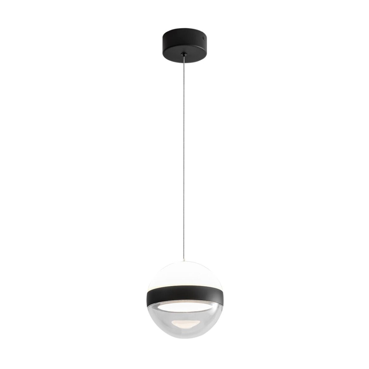 5075/9L L-VISION ODL24 355 черный/прозрачн./молочный/металл/акрил Подвес LED 9W 4000K 480лм RONI — изображение 2