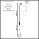7030/6L HIGHTECH ODL26 271 светильник черный/металл/металл IP20 LED 6W 389Лм 38° 3000K 220-240V PIX — изображение 2