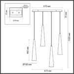 5044/42L L-VISION ODL24 000 глянц.темн.хром/прозрачный/металл/стекло Люстра LED 42W 3000K 4167Лм LUMP — изображение 2