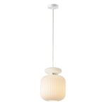 5042/1C PENDANT ODL24 373 белый/белый/металл/стекло/эко.кожа Подвес E27 1*60W JUGI — изображение 3