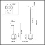 5409/5L HIGHTECH ODL_EX24 105 черный/прозрачный/металл/стекло/акрил Подвесной светильник LED 5W 3000K 304Лм JAM — изображение 3