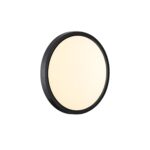 7660/18L MITRA LED SN 554 Светильник пластик/белый/черный LED 18Вт 3000/4000K D230 IP40 ALFA BLACK — изображение 2