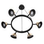 8233/6 COMFI LN26 255 черный/золото, металл Подвесной светильник GU10 LED 6*7W 220V LAMINA — изображение 3