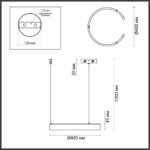 6535/28L LEDIO LN26 266 латунь Светильник подвесной LED 28W 3000/4000/6000К 220V INDIE — изображение 2