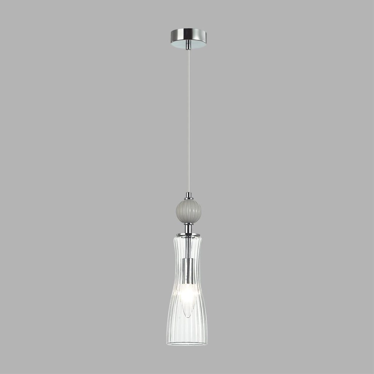 8269/1A NEOCLASSI LN26 160 хром/серый/прозрачный, металл/керамика/стекло Подвес Е14 1*40W 220V EMILY — изображение 2