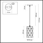 3729/1 SUSPENTIONI LN26 414 черный Подвес E27 1*60W 220V OLAF — изображение 2
