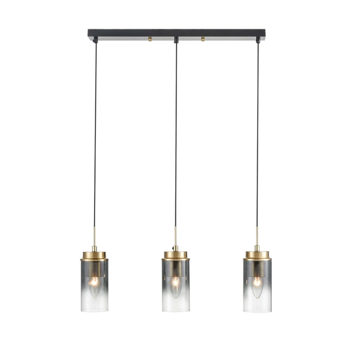 8101/3A COMFI LN26 407 черный/бронза металл/стекло Подвес Е14 3*40W 220V ISHA — изображение 3