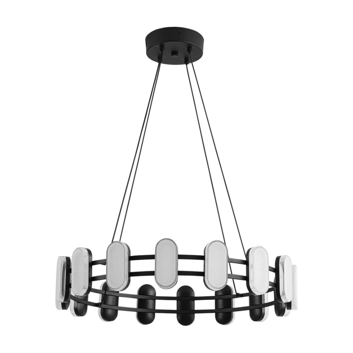 8342/35L LEDIO LN26 226 черный/белый металл/акрил Люстра подвесная LED 35W 4000K 220V OVELA — изображение 1