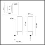 2660/1W DROPS ODL14 509 хром/белый Настенный светильник с выкл IP44 E27 40W 220V TINGO