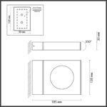 6653/5WL NATURE ODL24 000 черный/металл/акрил Уличный настенный светильник IP54 LED 5W 4000K AC85-265V COMO — изображение 2