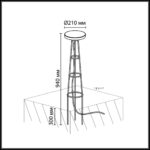 7108/15GL NATURE ODL26 659 Уличный встраиваемый в грунт светильник 940мм окраш. под дерево/металл IP65 LED 12W 278Лм 3000K 220-240V LIANA — изображение 3