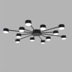 8344/12C COMFI LN26 251 черный, металл Люстра GX53 LED 12*7W 220V TORINA — изображение 3