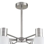 8099/8C COMFI LN26 105 никель/белый металл/стекло Люстра потолочная Е14 8*40W 220V MAVE — изображение 2