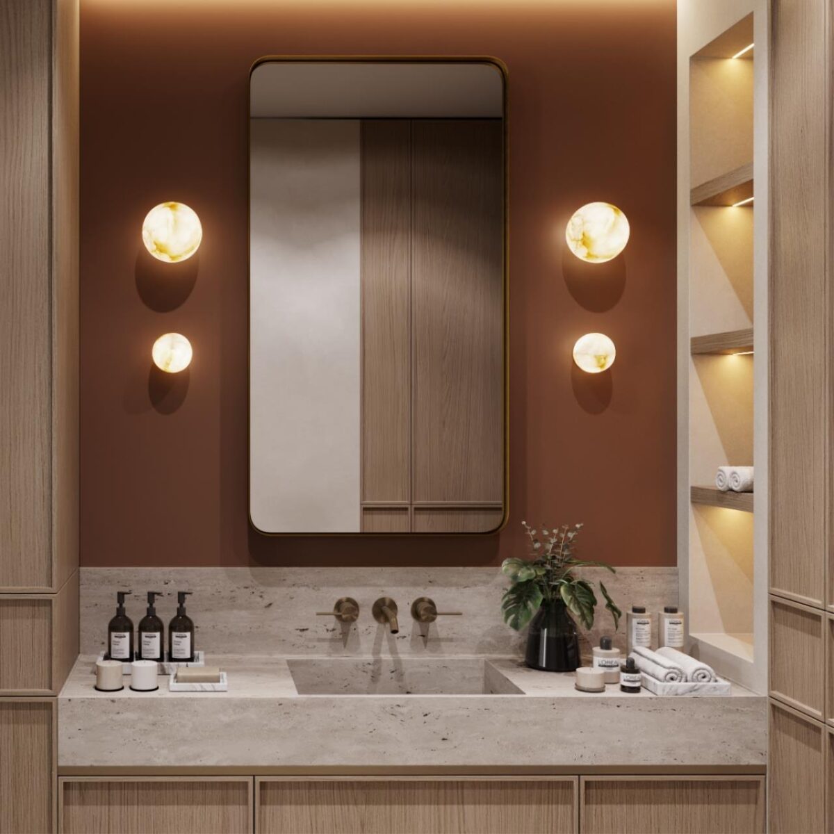 6684/5CL L-VISION ODL24 194 Потолочный светильник латунь/металл/алебастр IP20 LED 8W 3000/3500/4000K MARBELLA — изображение 1