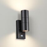 4389/2W HIGHTECH ODL23 000 черный/металл/пвх стойкий к УФ излучению Настенный светильник с датчиком движения IP44 LED GU10 14W MOTTO — изображение 2