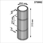 370992 STREET NT25 654 черный Светильник ландшафтный IP54 E27 max 2*25W 100-240V COSTAS — изображение 3