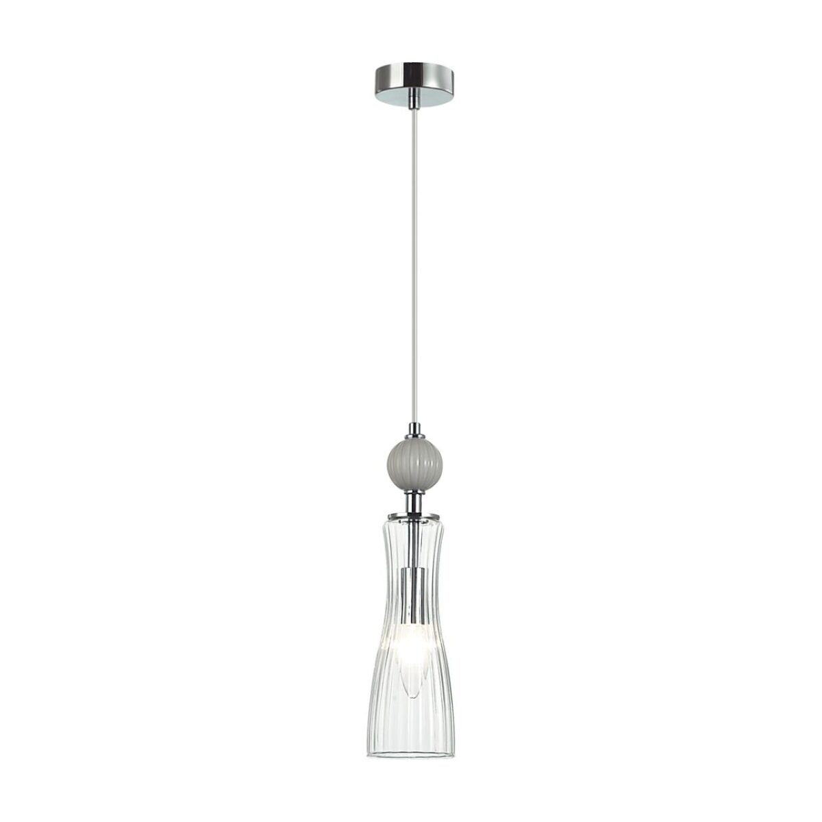 8269/1A NEOCLASSI LN26 160 хром/серый/прозрачный, металл/керамика/стекло Подвес Е14 1*40W 220V EMILY — изображение 3