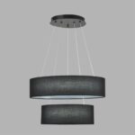 8373/55L LEDIO LN26 257 черный, металл/текстиль/силикон Люстра подвесная LED 55W 3000/4000/6000K 220V SAVA — изображение 2