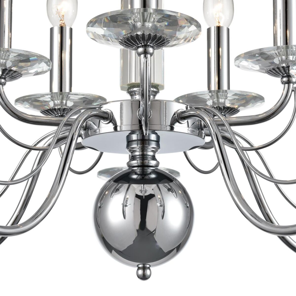 8034/10 CLASSI LN26 082 хром, металл/стекло Люстра подвесная Е14 10*40W 220V INCANTO — изображение 2