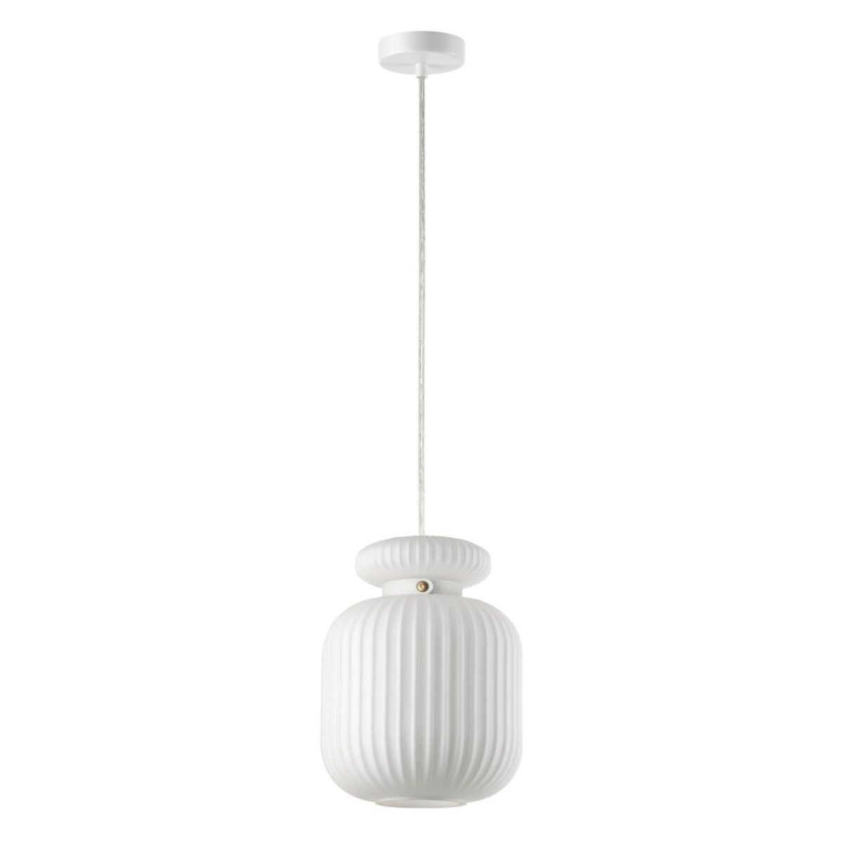 6b05020910fddcec13ac513e03745fbf 5042/1C PENDANT ODL24 373 белый/белый/металл/стекло/эко.кожа Подвес E27 1*60W JUGI — изображение 1