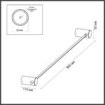4395/8WL HIGHTECH ODL23 000 черный/металл Настенный св-к IP20 LED 8W 320Лм 3000K DALIA — изображение 2