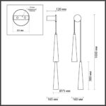 5044/24WL L-VISION ODL24 000 глянц.темн.хром/прозрачный/металл/стекло Бра LED 24W 3000K 2536Лм LUMP — изображение 2